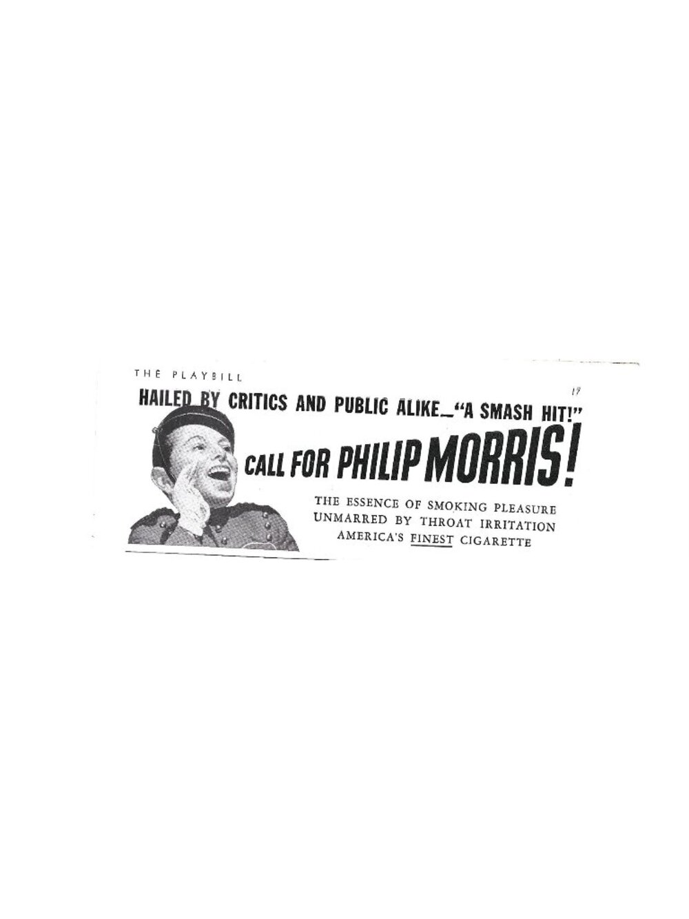 Print Ad Philip Morris Americas Finest Cigarette Smoking Pleasure Vintage 1942